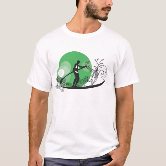 Paddle Surf Girls Green T-shirt (Voorkant)