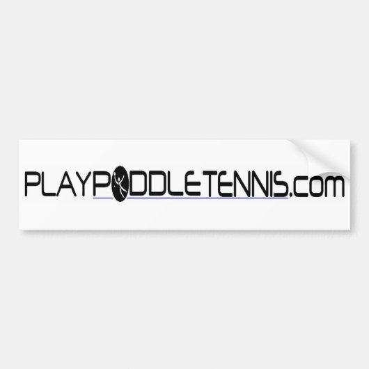 Paddle Tennis afspelen Bumpersticker (Voorkant)