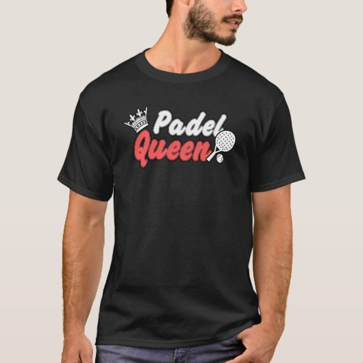 Paddle Tennis Queen Princess Backhand Racket T-shirt (Voorkant)