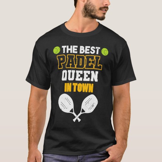 Paddle Tennis Queen Princess Backhand Racket T-shirt (Voorkant)