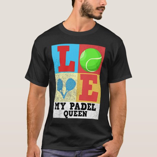 Paddle Tennis Queen Princess Backhand Racket T-shirt (Voorkant)