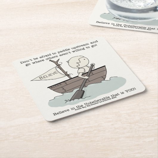 Paddle upstream kartonnen onderzetters (Schuin)