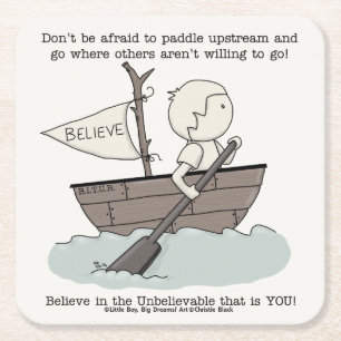 Paddle upstream kartonnen onderzetters