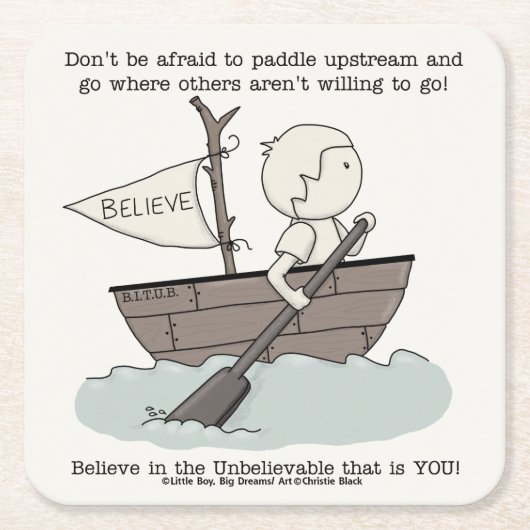 Paddle upstream kartonnen onderzetters (Voorkant)