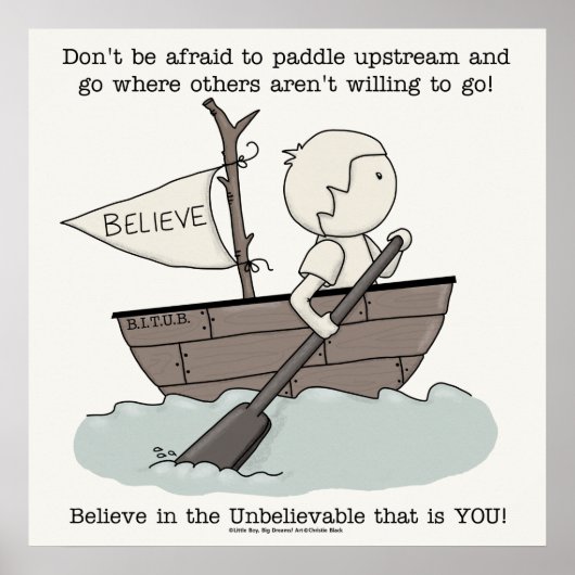 Paddle upstream poster (Voorkant)