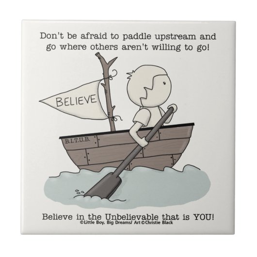 Paddle upstream tegeltje (Voorkant)