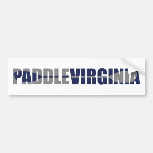 Paddle Virginia Kayaking Bumpersticker (Voorkant)
