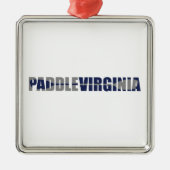 Paddle Virginia Kayaking Metalen Ornament (Voorkant)