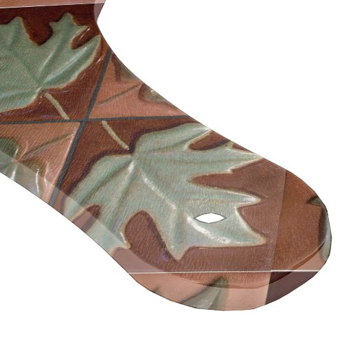 Paddle vormige esdoorn laat glazen snijplank (Hoek)