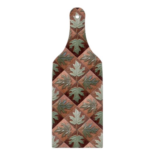 Paddle vormige esdoorn laat glazen snijplank (Voorkant)