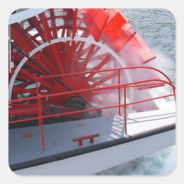 Paddle Wheel Vierkante Sticker