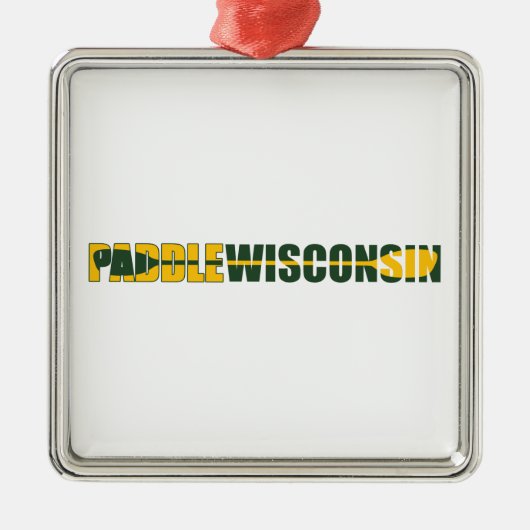Paddle Wisconsin Kayaking Metalen Ornament (Voorkant)