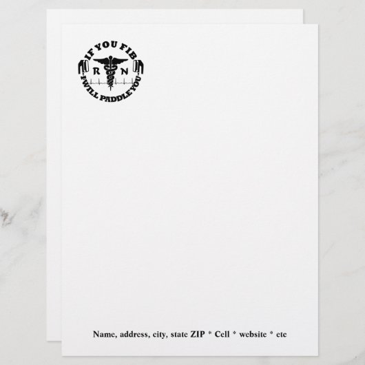 Paddle You Shock You Registered Neurse Afib Humor Custom Briefhoofd (Voorkant / Achterkant)