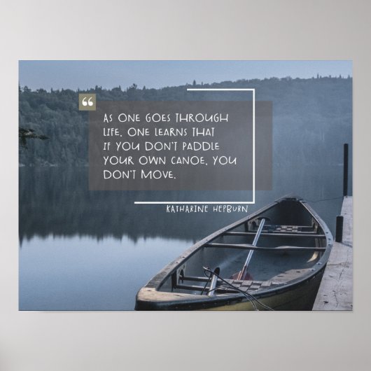 Paddle Your Own Canoe Poster (Voorkant)
