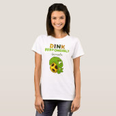 Paddleball Dink Verantwoord Dames T-shirt (Voorkant volledig)
