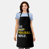 Paddleball - Eat Sleep Pickleball Herhalen Schort (Gedragen)