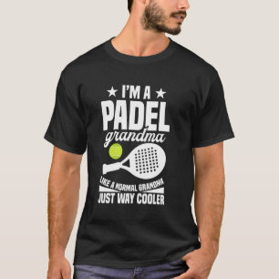 Paddleballspel Grootmoeder Speler Racket Bal Fan P T-shirt