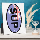 Paddleboard Australië-vlag voor standaardopstellin Fotoplaat (Zijkant)