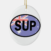 Paddleboard Australië-vlag voor standaardopstellin Keramisch Ornament (Rechts)