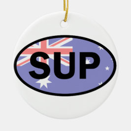 Paddleboard Australië-vlag voor standaardopstellin Keramisch Ornament