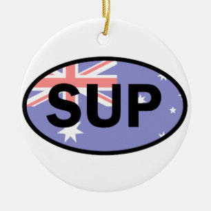 Paddleboard Australië-vlag voor standaardopstellin Keramisch Ornament