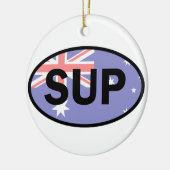 Paddleboard Australië-vlag voor standaardopstellin Keramisch Ornament (Links)