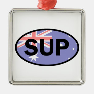 Paddleboard Australië-vlag voor standaardopstellin Metalen Ornament