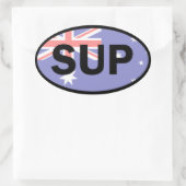 Paddleboard Australië-vlag voor standaardopstellin Ovale Sticker (Tas)