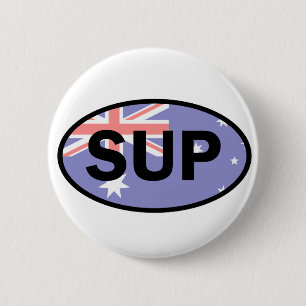 Paddleboard Australië-vlag voor standaardopstellin Ronde Button 5,7 Cm