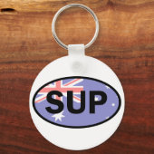 Paddleboard Australië-vlag voor standaardopstellin Sleutelhanger (Voorkant)