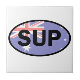 Paddleboard Australië-vlag voor standaardopstellin Tegeltje