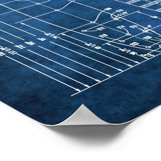 Paddleboard Blueprint Patent Lakehouse Decor Poster (Hoek)