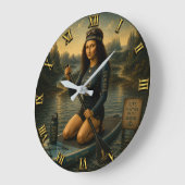 Paddleboard Funny Mona Lisa SUP Gift for Paddle Grote Klok (Hoek)