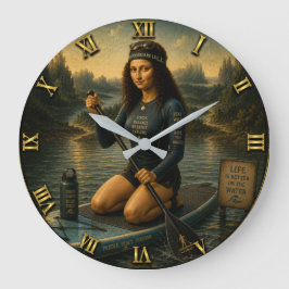Paddleboard Funny Mona Lisa SUP Gift for Paddle Grote Klok