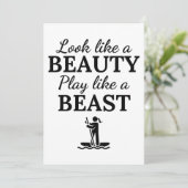 Paddleboard: Look like a beauty play like a beast. Kaart (Staand voorkant)