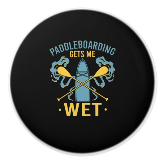 Paddleboard Paddleboarding Keramische Knop (Voorkant)