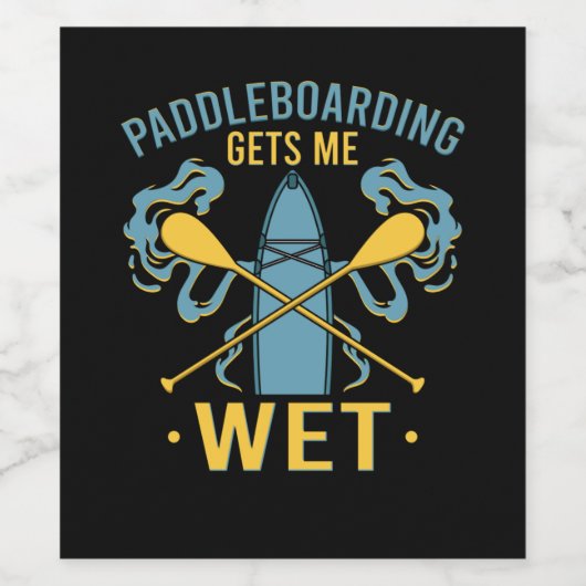 Paddleboard Paddleboarding Wijn Etiket (Enkel label)