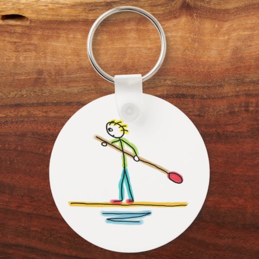 Paddleboard Stickman Sleutelhanger (Achterkant)