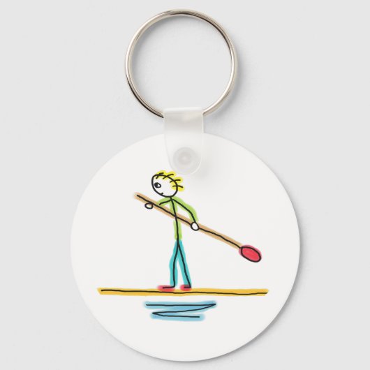 Paddleboard Stickman Sleutelhanger (Achterkant)