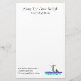 Paddleboard Water Sports Rentals Business Kantoor Briefpapier