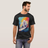 Paddleboard Witte Kat T-shirt (Voorkant volledig)