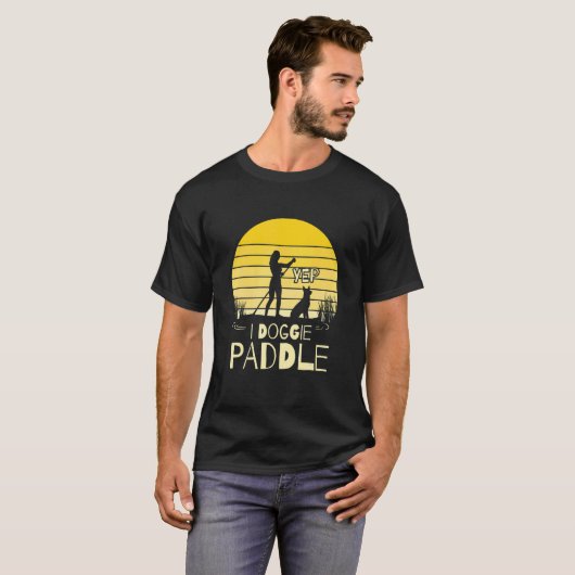 Paddleboarding Dog SUP Yep I Doggie Paddle T-shirt (Voorkant volledig)
