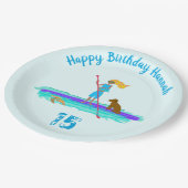 Paddleboarding Girl Birthday Party Paper Bord (Gekanteld)