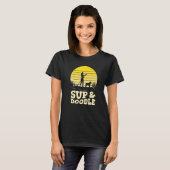 Paddleboarding Hond Sup & Doodle T-shirt (Voorkant volledig)