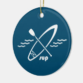 Paddleboarding in staat stellen keramisch ornament (Links)