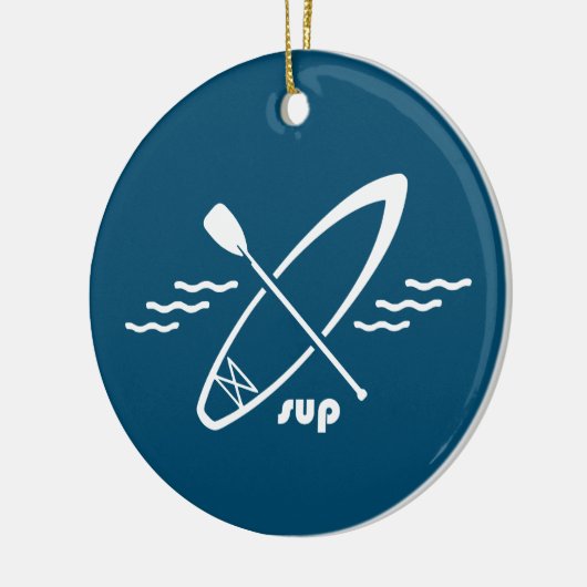 Paddleboarding in staat stellen keramisch ornament (Links)
