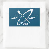 Paddleboarding in staat stellen rechthoekige sticker (Tas)