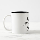 Paddleboarding in staat stellen tweekleurige koffiemok (Links)