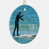 Paddleboarding Keramisch Ornament (Rechts)