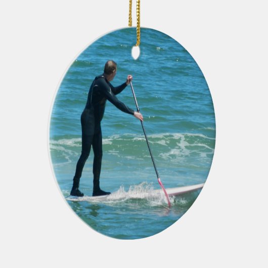 Paddleboarding Keramisch Ornament (Rechts)